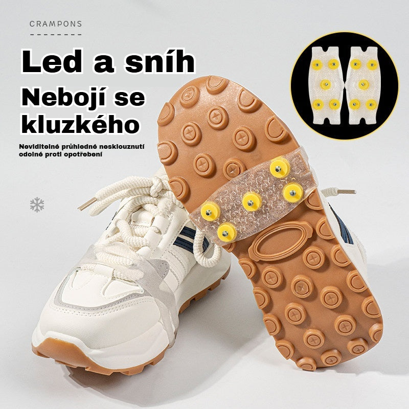 🚶🏔️Kupite jedan, dobijte jedan gratis🔥Nevidljivi protuklizni rukavi za dereze s 5 zubaca, prozirni vanjski rukavi za dereze, pogodni za planinarenje po snijegu, planinarenje, penjanje po stijenama i zimske ledene površine, obavezni za starije osobe.