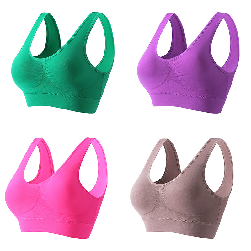 🔥✨【4 артикула】【S-5XL】Секси сутиен с повдигащ механизъм без банели и големи размери