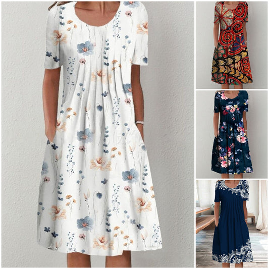 💗sukienka midi, eleganckie wyjścia, motywy botaniczne-