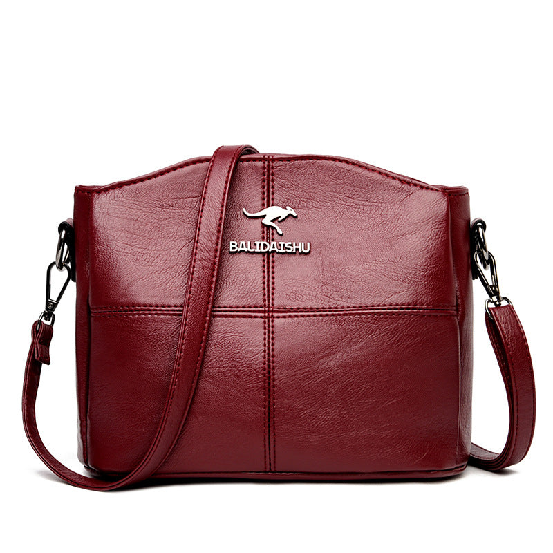 🔥👜👜 Nová kabelka cez rameno z pravej kože, ručne vyrobená v retro štýle, moderná a všestranná.