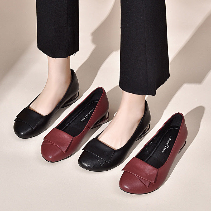 【35-41】😍👍2026 nuevos zapatos de cuero de suela blanda para mujer de moda