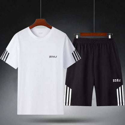 【45-100 kg】Conjunto de verano para hombre, malla transpirable y de secado rápido, estilo moderno, apto para deporte y ocasiones de negocios.