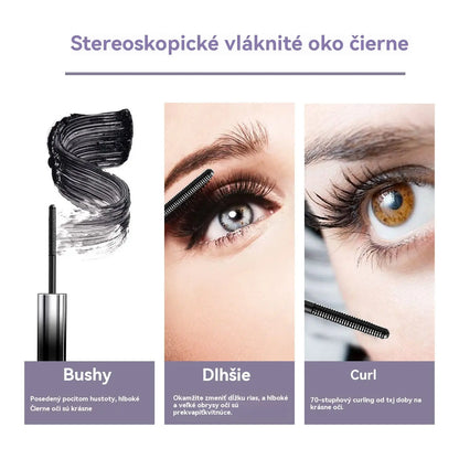 ✨🎉【2-balenie】Vodeodolná 3D maskara – Dlhotrvajúce natočenie, vodeodolná a odolná voči potu