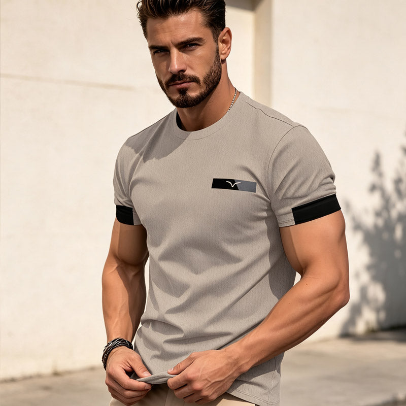 【S-4XL】👕Camiseta de hombre elegante y sencilla a la moda—adecuada para ir al trabajo, practicar deportes y para uso casual.