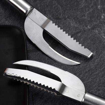 🍲🐟【Kup 1, a 1 dostaniesz gratis】🐟 Wielofunkcyjny nóż ze stali nierdzewnej, skutecznie usuwa łuski ryb