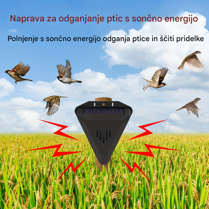 📣💥【Plačilo ob dostavi】【Kupite 1, dobite 1 gratis】💥Naprava za odganjanje ptic na sončno energijo z zvokom in svetlobo za sadovnjake, ribnike in riževa polja