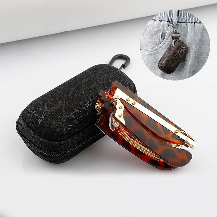 🔥【Najprodavaniji proizvod—50% popusta】✨🔥Sklopive naočale za čitanje i futrola za naočale s anti-plavim svjetlom, uniseks