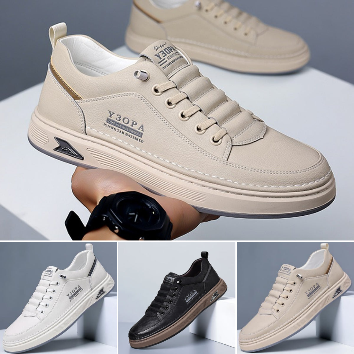【39-44】Męskie skórzane buty biznesowe casual, oddychające 2026