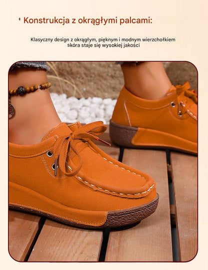 🎉🎉【36-43】2025 jesień nowe damskie zamszowe buty codzienne sznurowane