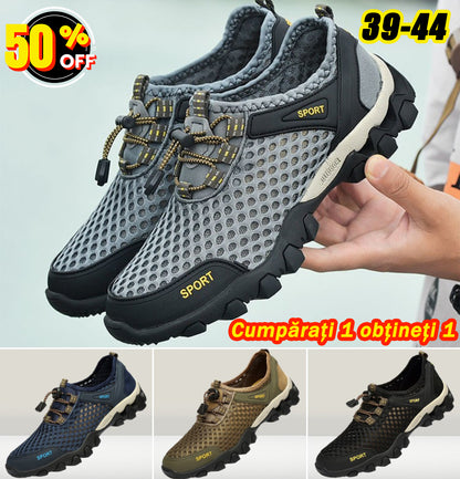 🔥Nowa gorąca wyprzedaż🔥【39-44】🎉🌈2025 letnie męskie oddychające siateczkowe buty turystyczne, wodoodporne i antypoślizgowe