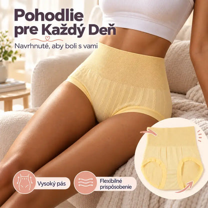 🔥✨【Ponuka za polovičnú cenu🔥】 – Dámske antibakteriálne zoštíhľujúce nohavičky s vysokým pásom👙