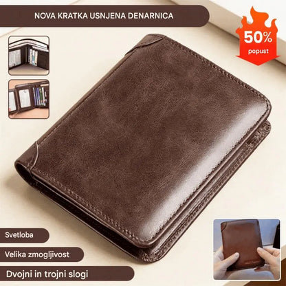 👝✨ Nová pánska peňaženka z pravej kože s ochranou proti krádeži