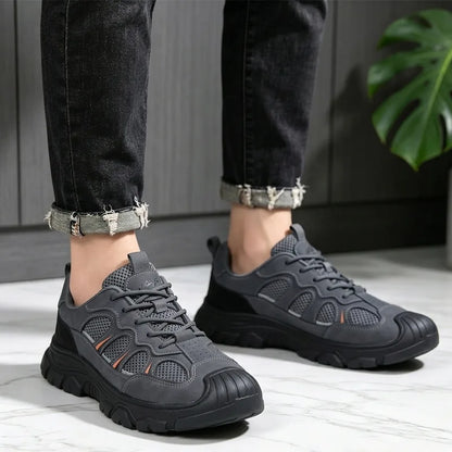 【50% OFF】Zapatillas de verano para hombre con malla transpirable – zapatos deportivos casuales con suela ortopédica suave, antideslizantes, para aliviar el dolor de pies