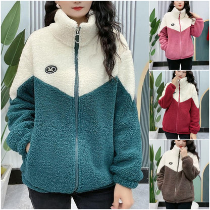 🧡Jesen i zima Novo u ponudi💛🐏【M-4XL】Zimska jakna od flisa, jakna od ojačanog janjećeg pamuka, topla jakna