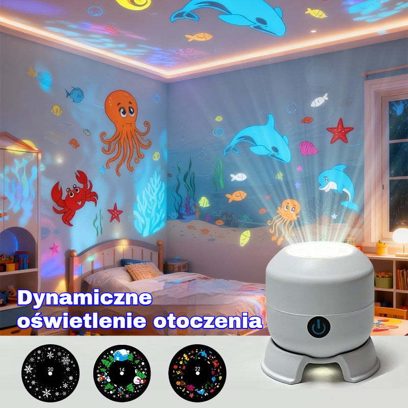 ✨Dynamiczny obrotowy projektor LED✅️【Płatność przy odbiorze obsługiwana】