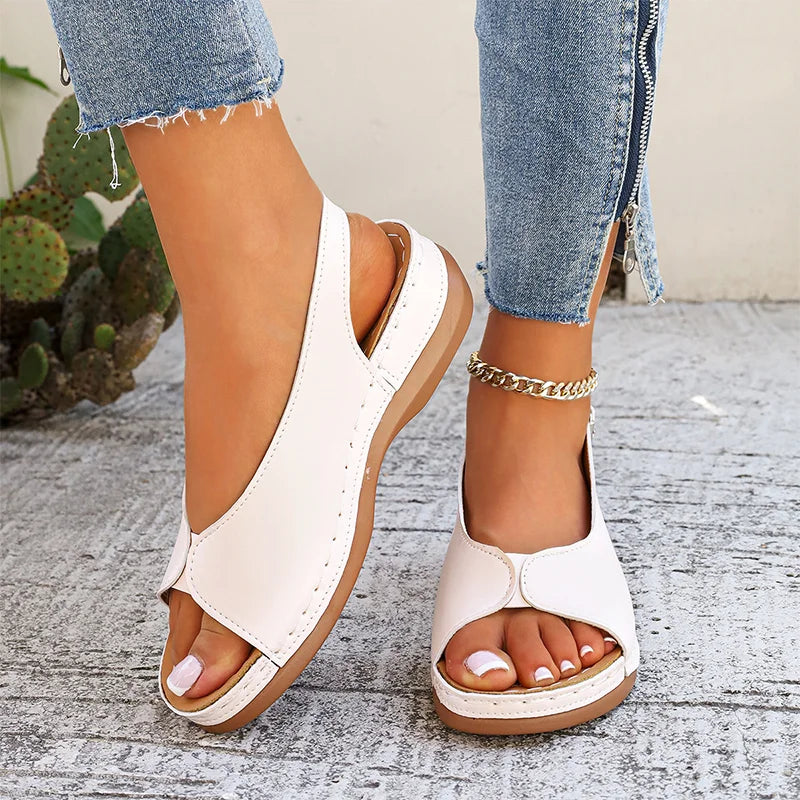 ✨👡【Tallas 36-43】Sandalias romanas elegantes para mujer, hechas de piel de vaca ☀️