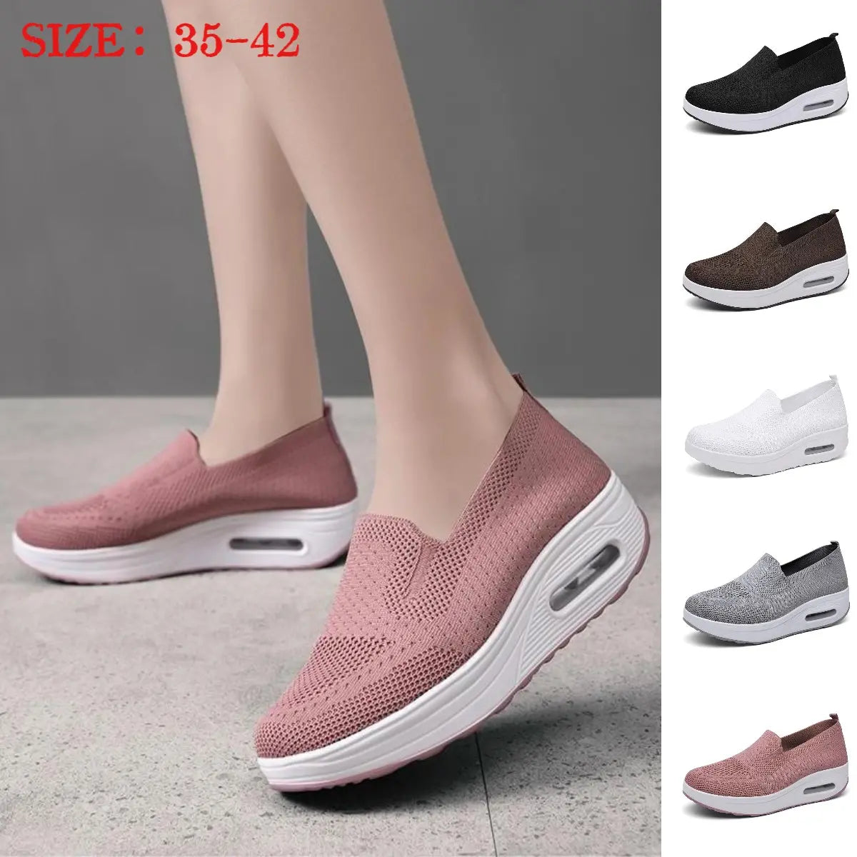😍😍【35-42】Damskie buty sportowe i casualowe z grubą podeszwą Air Cushion-4251154