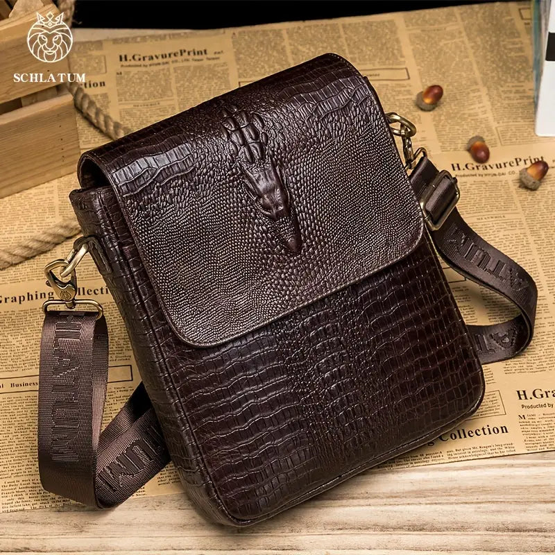 👜💕【30% отстъпка🔥】✨ Стилна чанта през рамо от крокодилска кожа, която ще направи пътуването ви до работа по-вълнуващо!