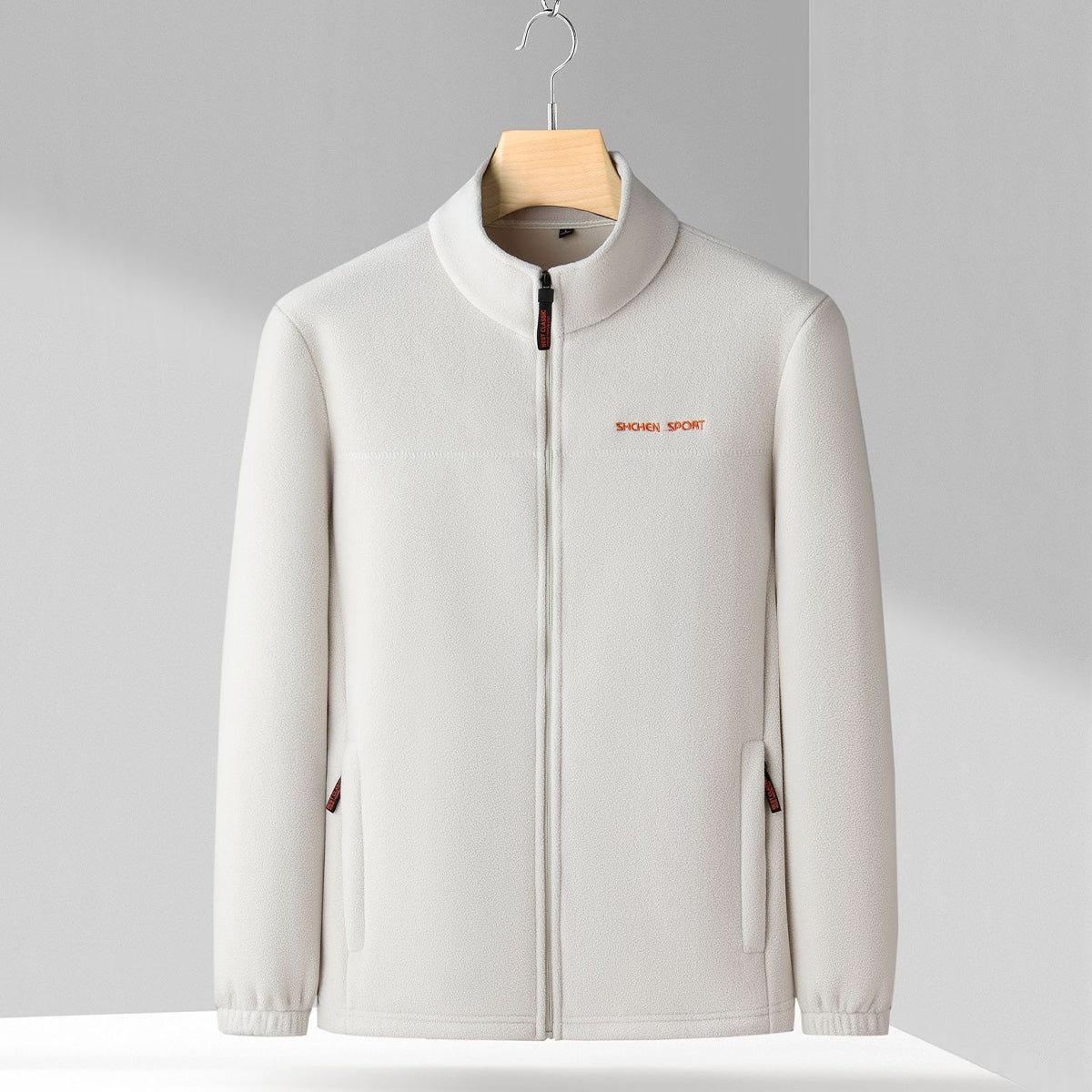 🧥🍂 Férfi őszi-téli polár kabát, fiatal és középkorú férfiaknak való magas gallérú polár kabát