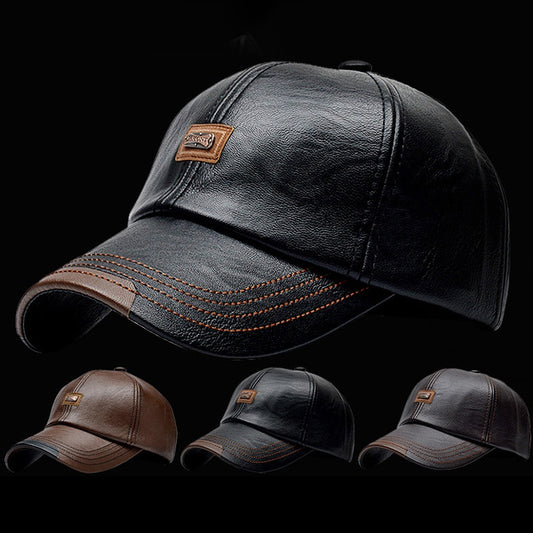 🔥✨Wprowadzenie nowego produktu na rok 2025, modna męska czapka baseballowa z prawdziwej skóry