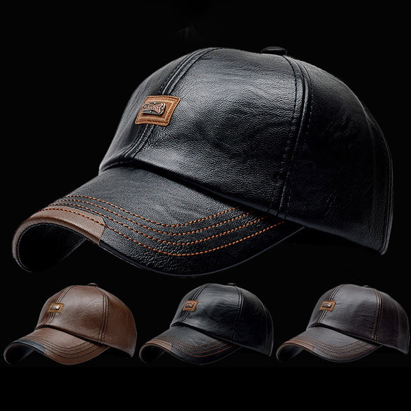 🔥✨Wprowadzenie nowego produktu na rok 2025, modna męska czapka baseballowa z prawdziwej skóry