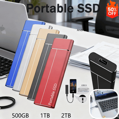 💨 Супер бърз SSD твърд диск 1TB - Прехвърляй файлове с вихрена скорост! 🚀