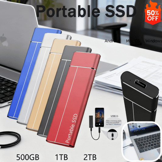 💨 Супер бърз SSD твърд диск 1TB - Прехвърляй файлове с вихрена скорост! 🚀