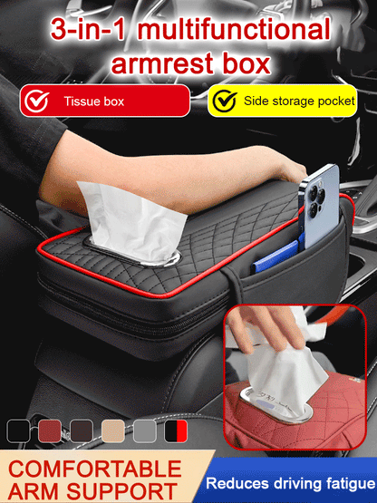 🚗👜3v1 multifunkčný kožený úložný box do auta.