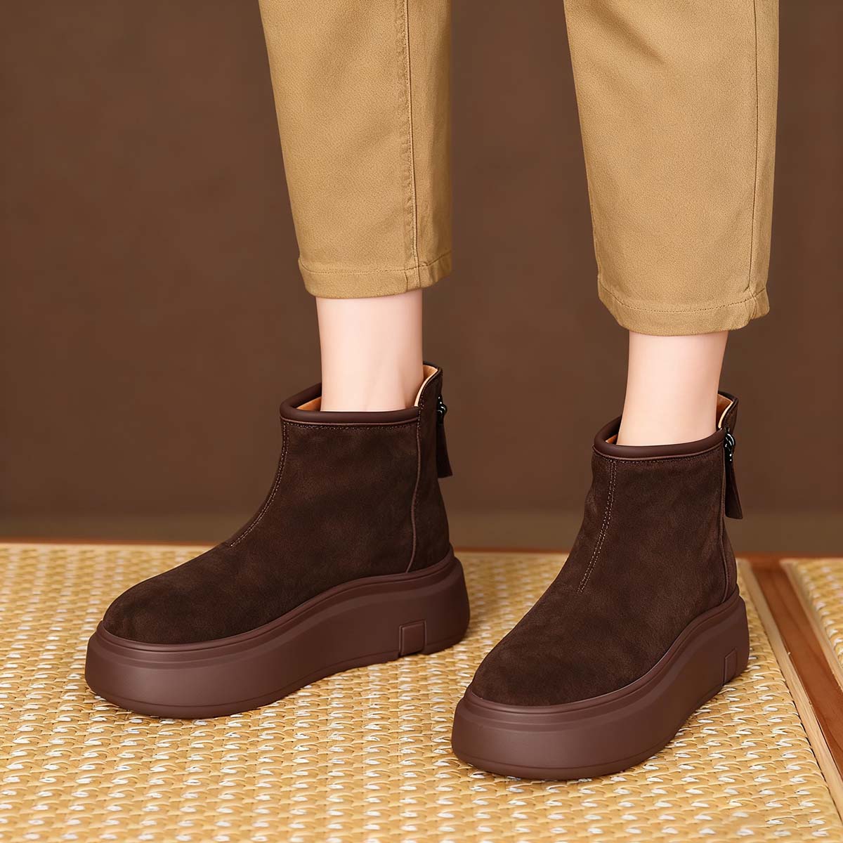 🌸💖【35-40】Damskie zimowe śniegowce, do połowy łydki, ciepłe, lekkie, odporne na zimno