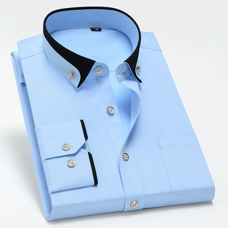 🔥👔 [S-4XL] 👕2025 nowa oddychająca męska koszula biznesowa casualowa