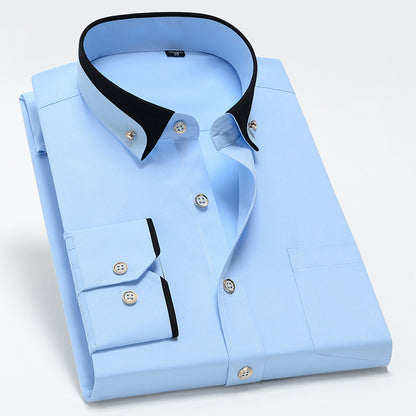 🔥👔 [S-4XL] 👕2025 nowa oddychająca męska koszula biznesowa casualowa