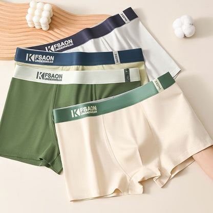🧊🌟【Compra 3 y llévate 3 gratis】Calzoncillos bóxer de tiro medio, cómodos y transpirables para hombre