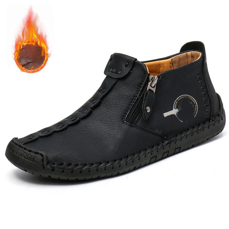 🔥🥾【Ograniczona czasowo zniżka 50%✨】【38-48】Nowe zimowe męskie buty Martin z podszewką z futra i zamkiem błyskawicznym