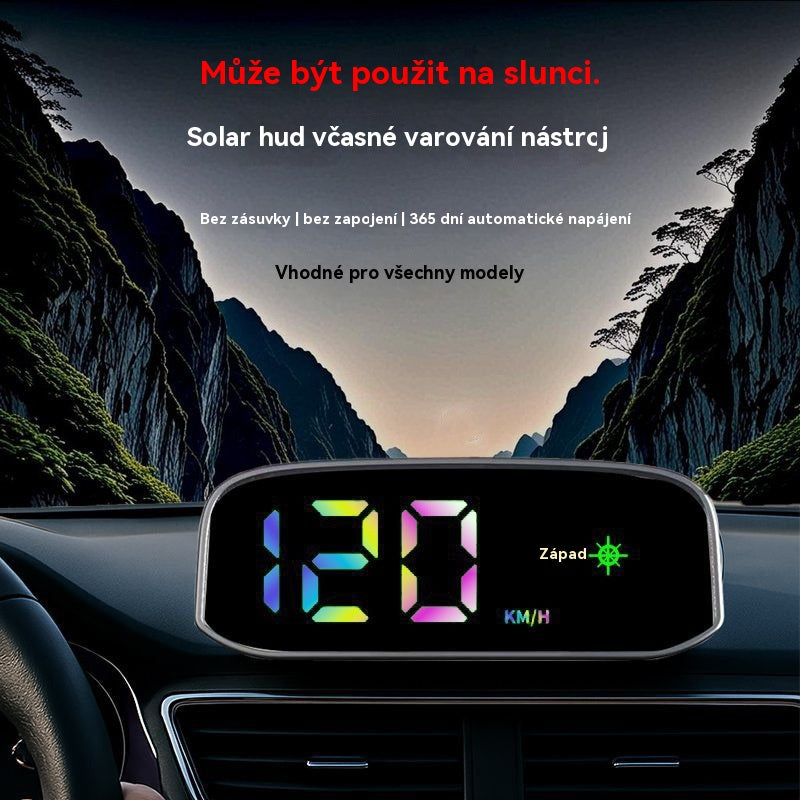 🚗Solární displej tachometru auta.Solární energie, detekce rychlosti, bezpečná jízda, vyhýbání se pokutám