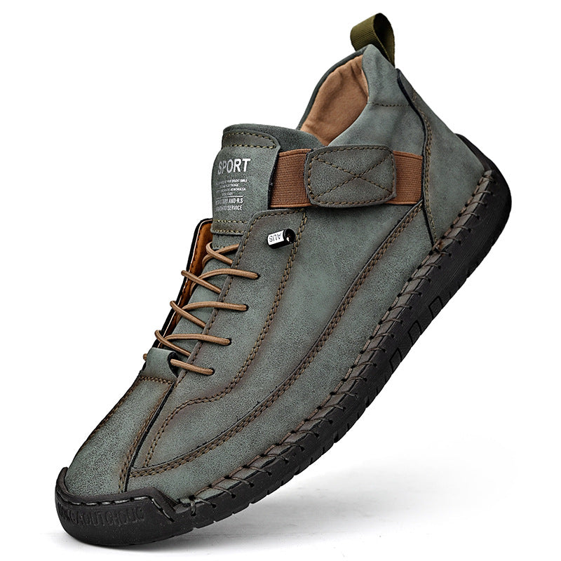 【38-48】2025Casual obuwie męskie na co dzień, robocze, outdoorowe, szyte buty