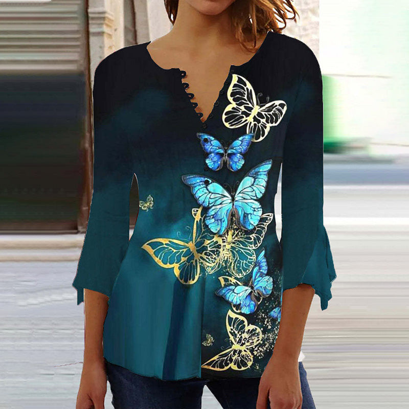 😍【Último día – 50% de descuento!】Camiseta de mujer con escote en V [S-5XL]