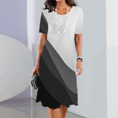 👗【40-120kg】Nuevo vestido estampado de cuello redondo para mujer, colección 2026 ✅️Pago contra entrega