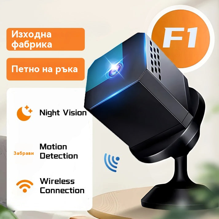 🏠📹🔥Малка квадратна камера, интелигентна камера с висока разделителна способност, безжично дистанционно наблюдение на дома (WiFi)