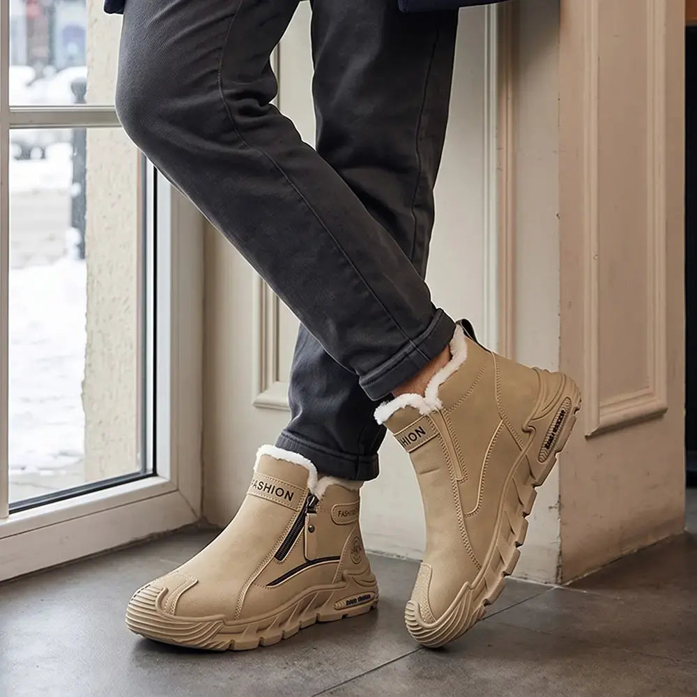 😎👞【39-44】Pánske zimné čižmy – teplé vysoké martinky, protišmykové a odolné