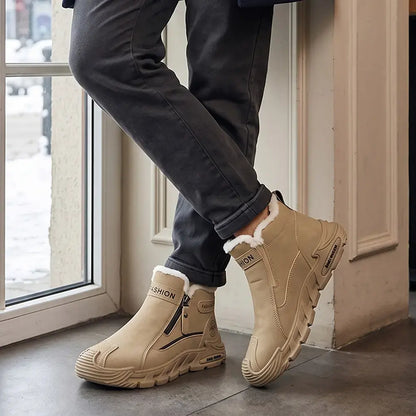 😎👞【39-44】Pánske zimné čižmy – teplé vysoké martinky, protišmykové a odolné