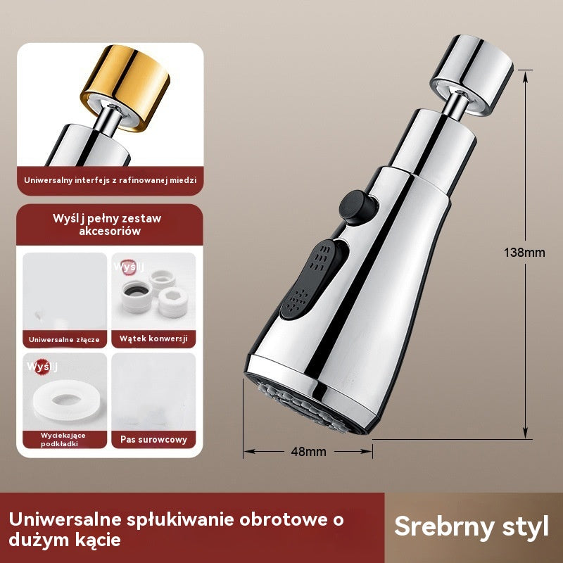 🚰【Bezpłatny filtr】🔥Uniwersalny obrotowy kran kuchenny 360°