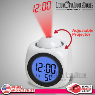 【Купете едно, вземете едно безплатно】⏰ Многофункционален проектор часовник – Прожектори за време и температура