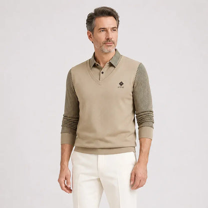 👔🔥【M-4XL】Nové pánske zimné polo tričko s klopou a flísovou podšívkou - jednoduché a pohodlné