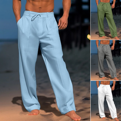 🏖️👖【Rabat letni – 50% 🔥】【S–3XL】😍 Męskie lniane spodnie casualowe w dużych rozmiarach, wygodne i przewiewne, idealne na co dzień i na wakacje