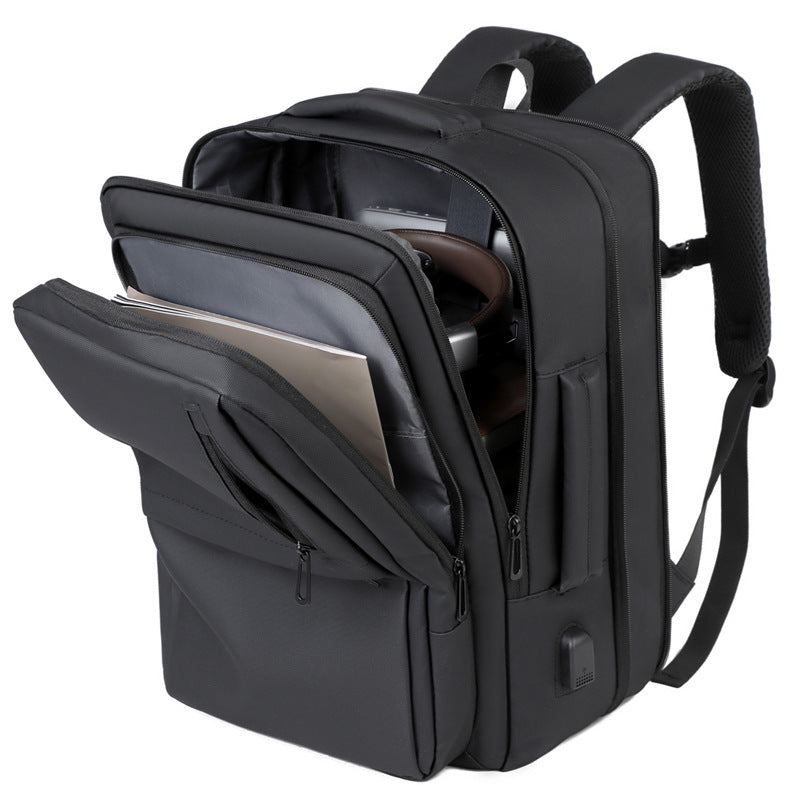 💼🏆Mochila extensible de gran capacidad para hombre, adecuada para viajes de negocios y viajes en general.✅️Pago contra entrega