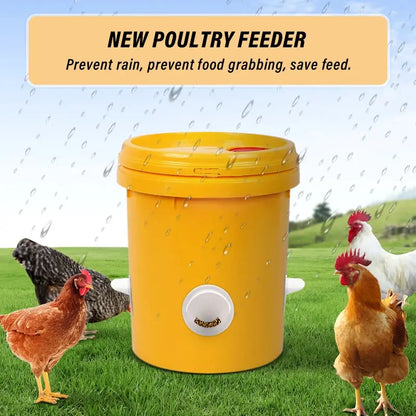 🐔🌟【Abridor de agujeros + 5 comederos】 Comedero automático para pollos, patos y gansos