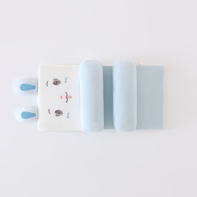 👶【0--1 rok】Oddychająca poduszka dla niemowląt zapobiegająca przechylaniu się i kształtująca główkę, piankowa poduszka z pamięcią kształtu na cztery pory roku