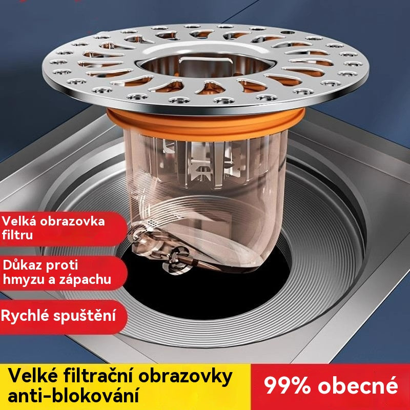 🔥【Kupte jeden, druhý dostanete zdarma】✨Univerzální podlahové odvodňovací jádro proti zápachu s velkým voštinovým panelem