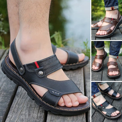🌴👞【Zniżka 50% 🔥】【38–44】Letnie męskie sandały ze skóry naturalnej, do noszenia na dwa sposoby