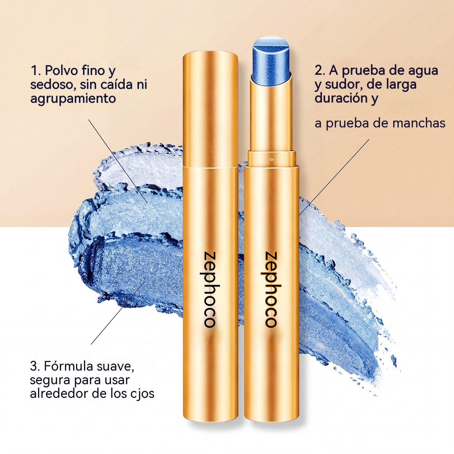 🔥✨ Barra de sombras de ojos colorida: textura suave para crear un maquillaje de ojos cautivador.